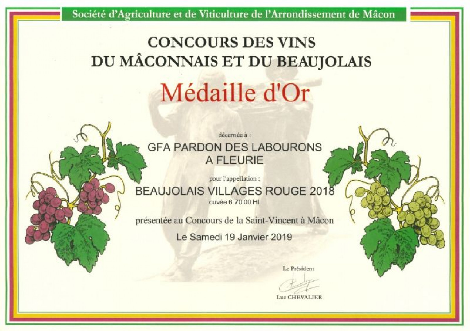 Concours des Vins du Mâconnais et du Beaujolais