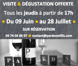 Visite & dégustation Juin/Juillet