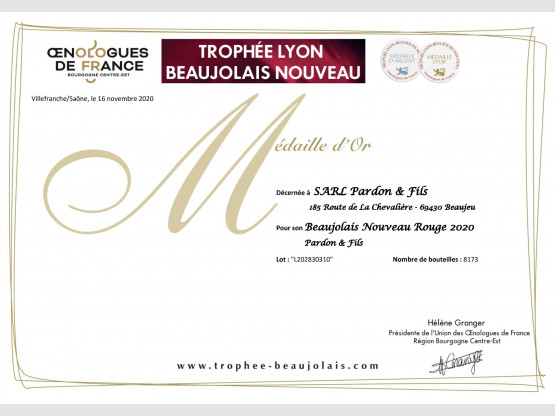 Trophée Lyon Beaujolais Nouveau 2020