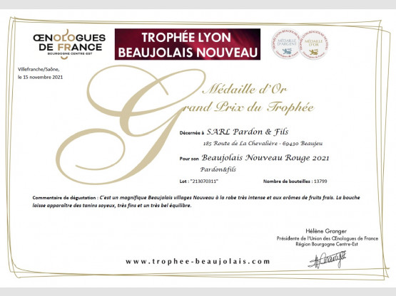Trophée Lyon Beaujolais Nouveau