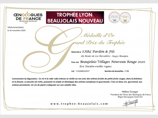Trophée Lyon Beaujolais Nouveau 2020