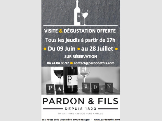Visite & dégustation Juin/Juillet