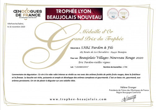Trophée Lyon Beaujolais Nouveau 2020