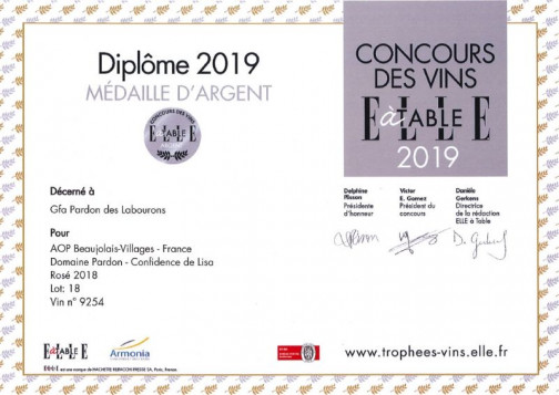 Concours des vins ELLE à table