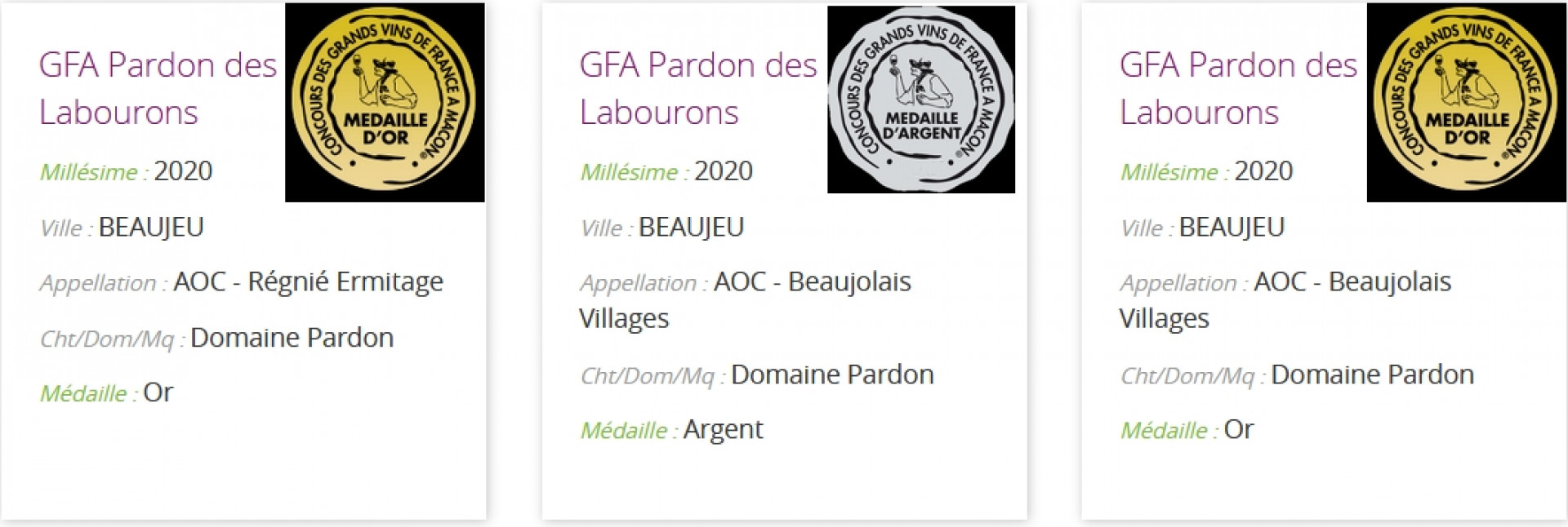 Concours des Grands Vins de France à Mâcon 2021